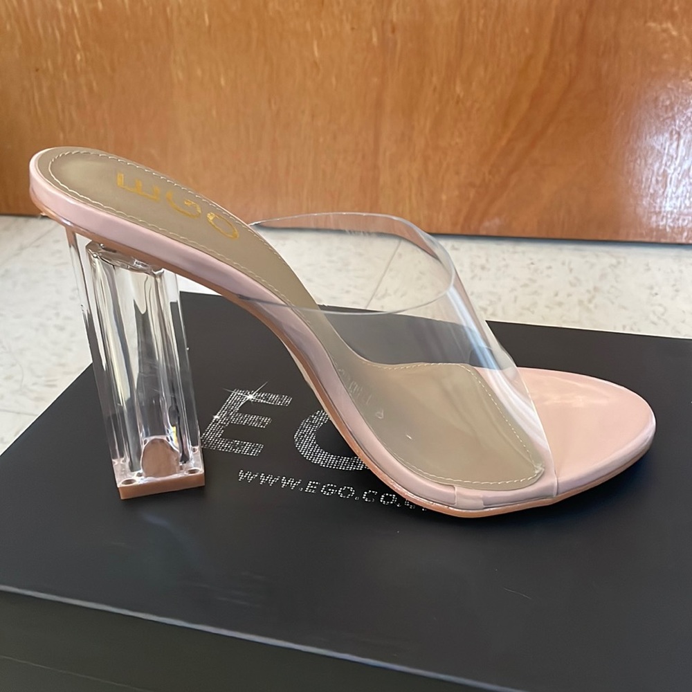New in box - clear nude heels by Ego